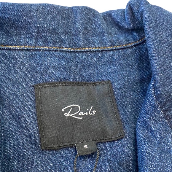 Rails Lisette button down long sleeve denim shirtdress NEW Size Small - Picture 8 of 15